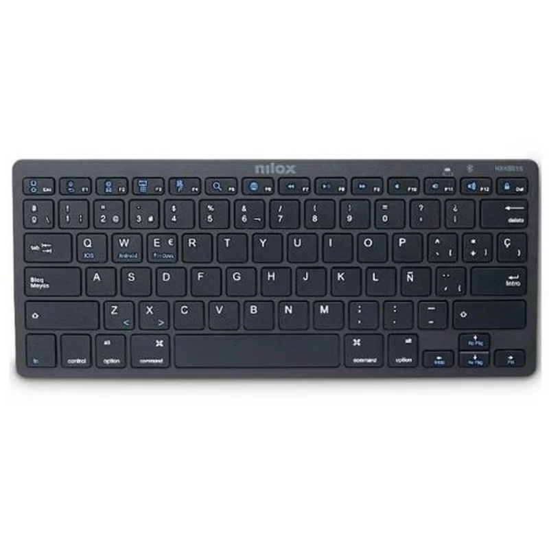 Keyboard Nilox NXKB01B Black Spanish Qwerty