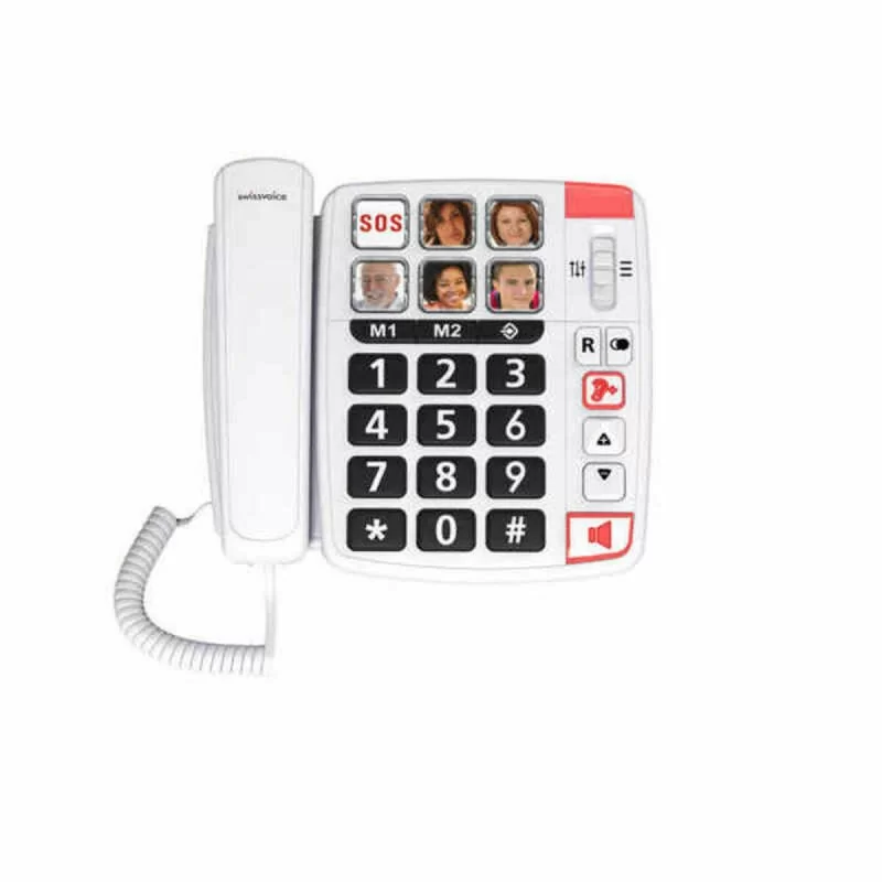 Landline for the Elderly Swiss Voice XTRA 1110 White