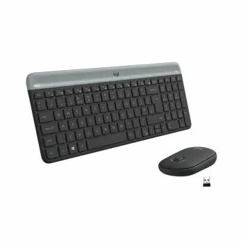 Keyboard and Mouse Logitech 920-009198 Black Steel...