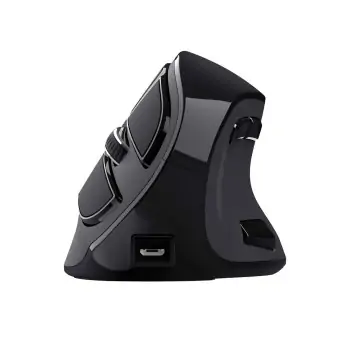 Wireless Mouse Trust Voxx Black Ergonomic Vertical...